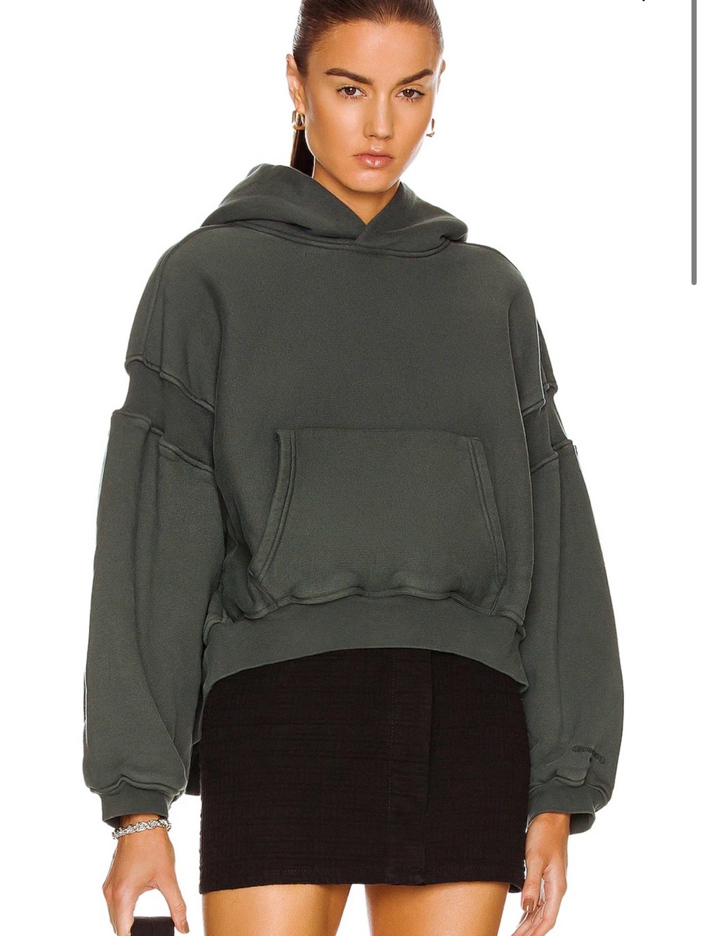 ALEXANDER WANG Dropped Shoulder Hoodie small